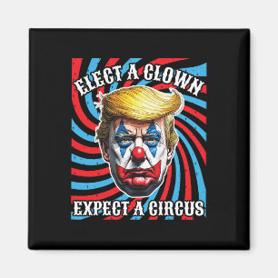 Íman Eleita Um Palhaço Esperando Um Anti-Trump De Circo