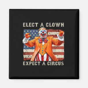 Íman Eleja Um Palhaço Espere Um Circo Bandeira Dos EUA
