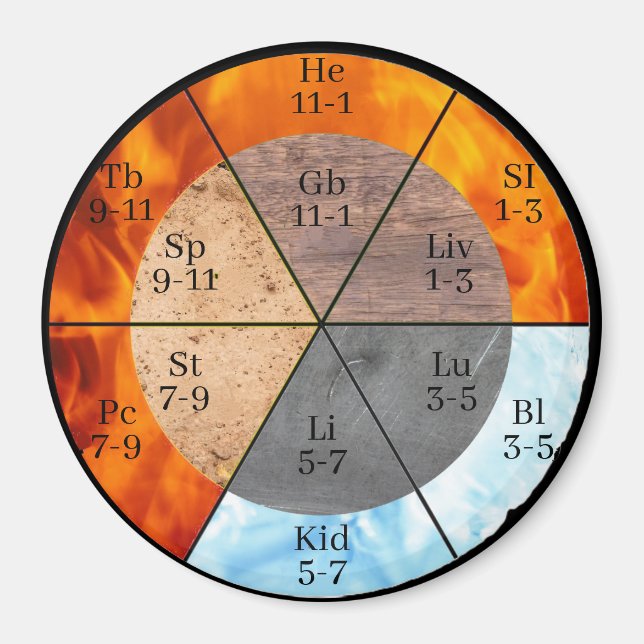 Íman Elemento de órgão Meridian Personalizável (Frente)