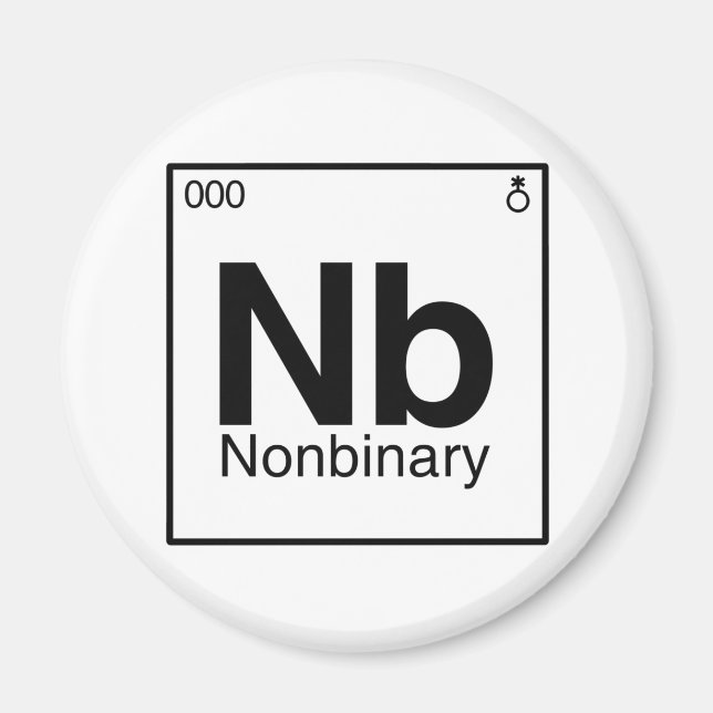 Íman Elemento NB - Tabela Periódica Não Binária (Frente)
