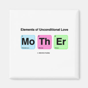 Íman Elementos do Amor Mãe Cute Engraçado Ciência