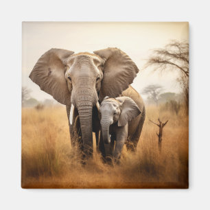 Íman Elephant Animal Wilderness Beauness Art