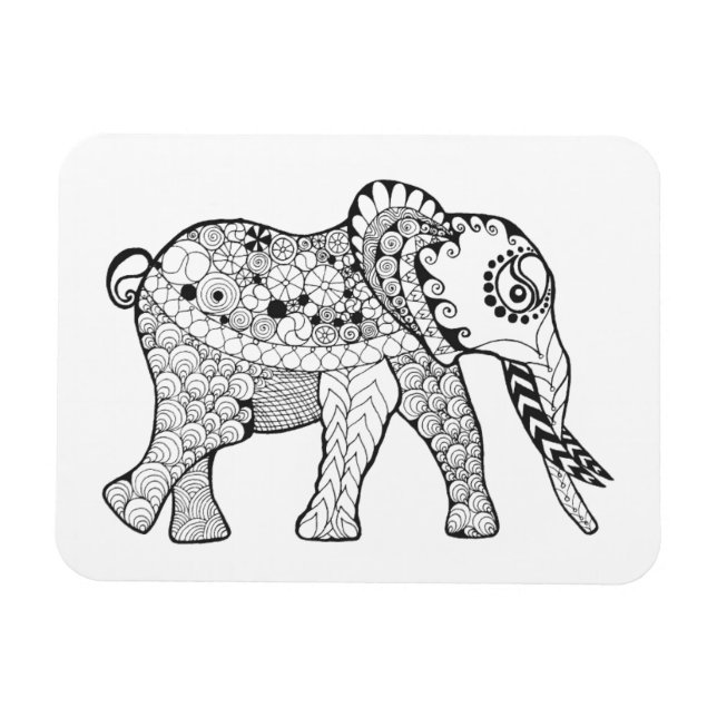 Íman Elephant Doodle (Horizontal)