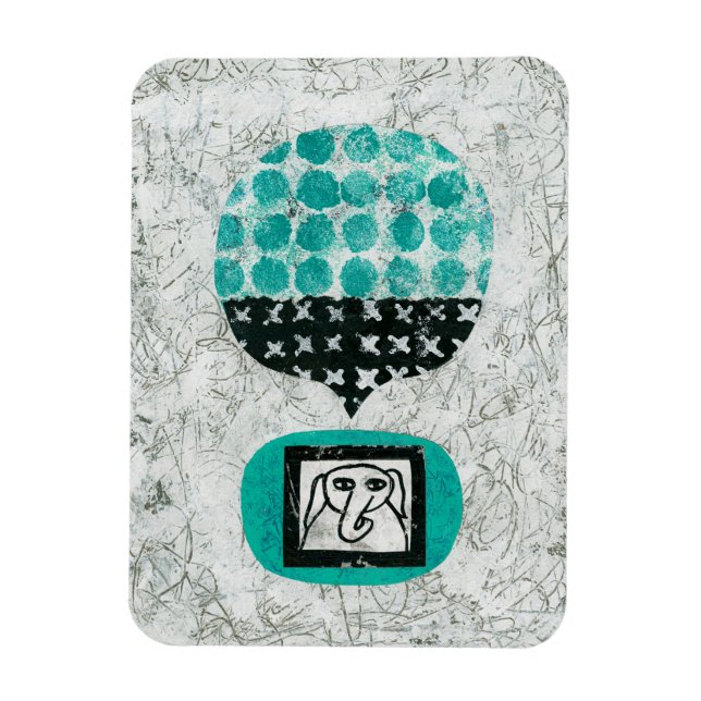 Íman Elephant Lembrando-se do Magnet do Refrigerador (Vertical)