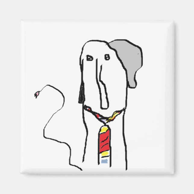 Íman Elephant Office Worker (Frente)