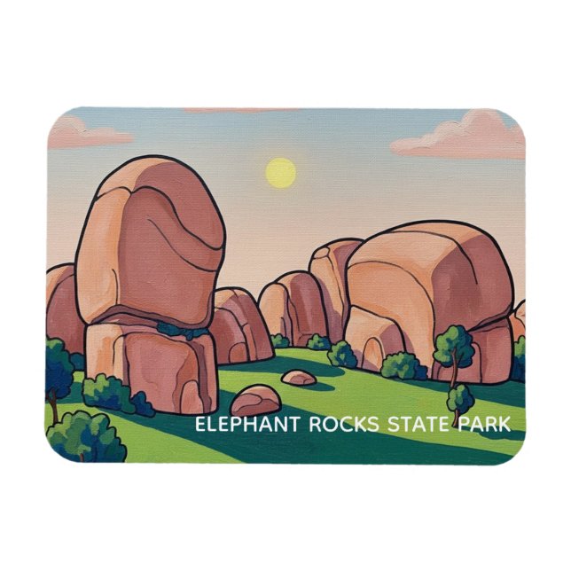 Íman Elephant Rocks State Park Missouri Travel (Horizontal)