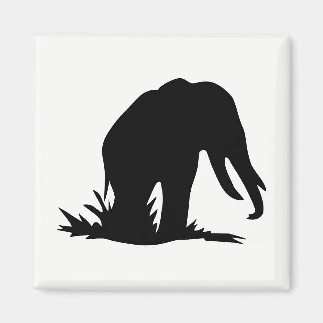 Íman Elephant Silhouette (Frente)