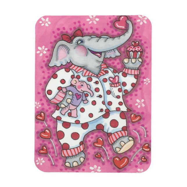 Íman Elephant Sweetheart NAMORADOS MAGNET *Personalizar (Vertical)