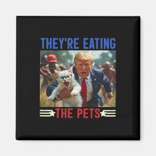 Íman Eles estão comendo o debate dos animais de estimaç