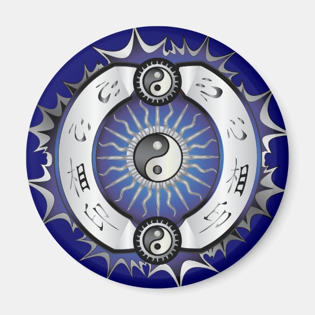 Íman Elétrico Blue Yin Yang (Frente)