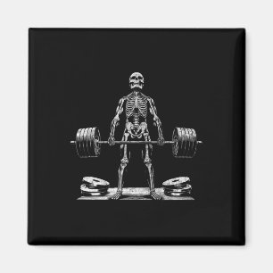Íman Elevação do Skeleton Halloween Piadas Gym Levantam