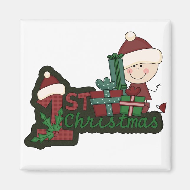 Íman Elf Baby First Christmas T-shirts e presentes (Frente)