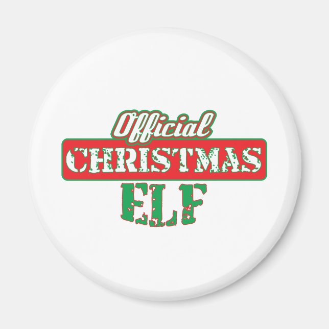 Íman Elf de Natal Oficial - Auxiliar de Papais noeis (Frente)