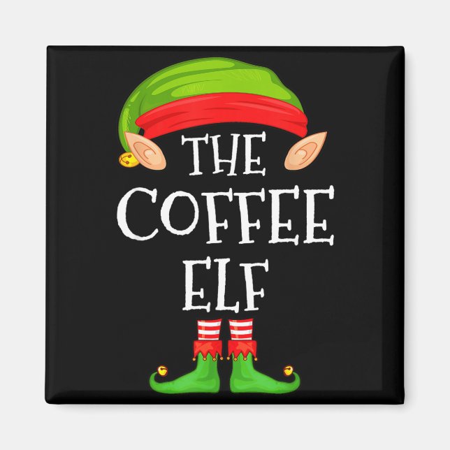 Íman Elf Family Christmas Coffee Elf Sweater Matching C (Frente)