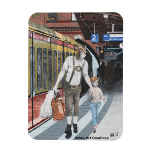 Íman Elf Train Trip Fantasy Refrigerator Magnet