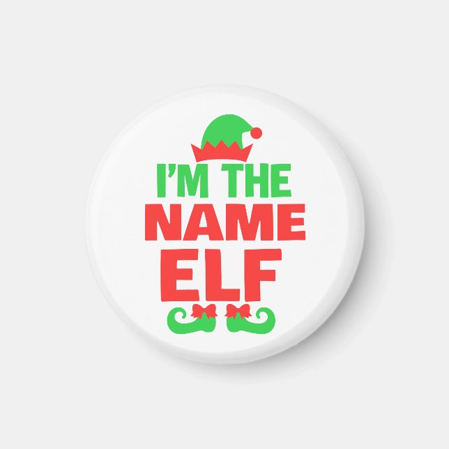 Íman Elfo de Natal Personalizado (Frente)