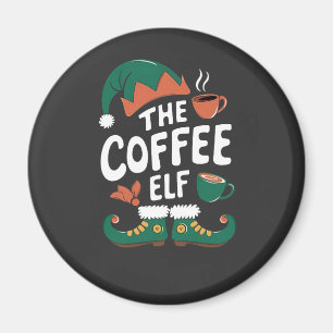 Íman Elfo do Café Natal Divertido Cafeína Amantes do Na