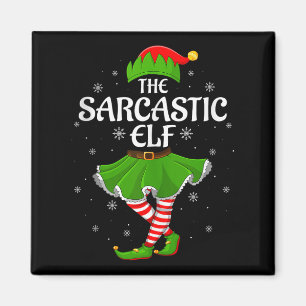 Íman Elfo Sarcástico Natal Família Garotas Mulheres Elf