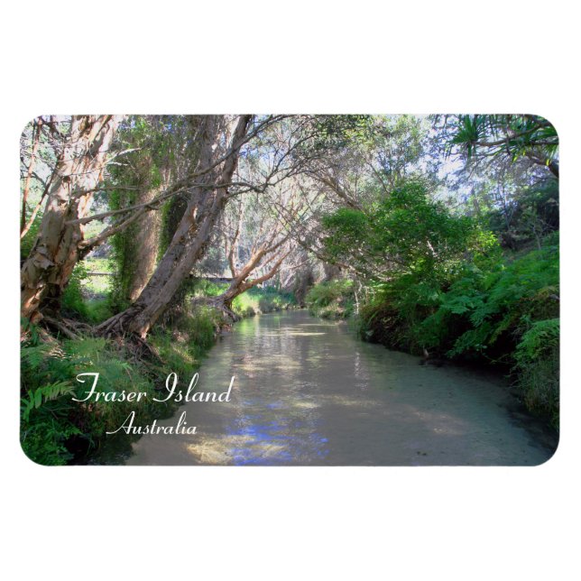 Íman Eli Creek Fraser Island, Austrália, Premium Magnet (Horizontal)