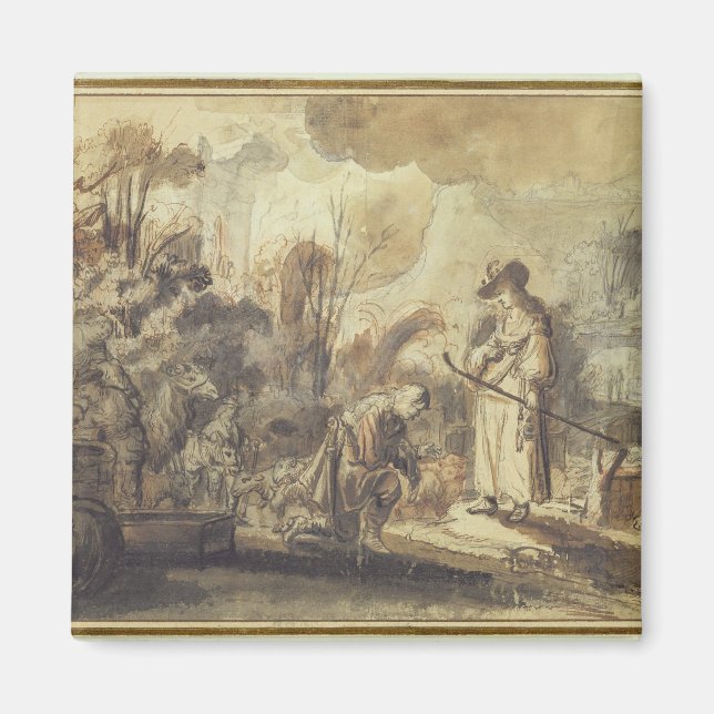 Íman Eliezer e Rebecca no poço (Frente)