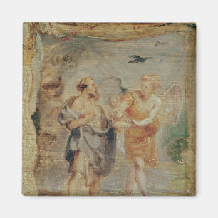 Íman Elijah que recebe o pão e a água de um anjo