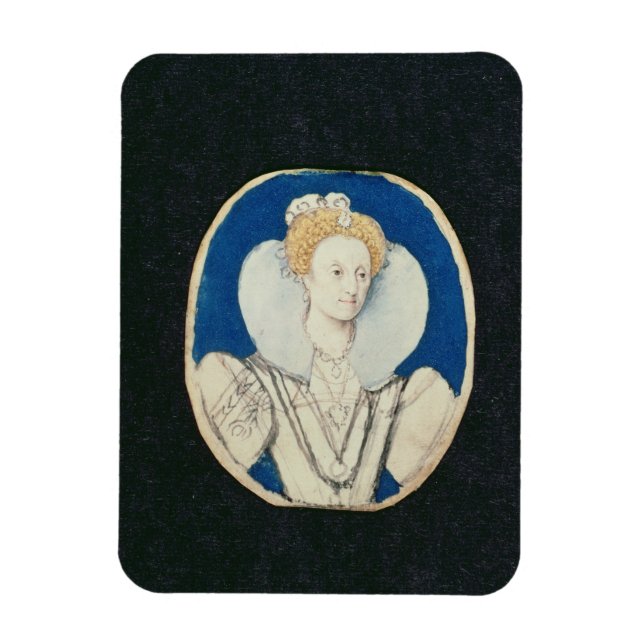 Íman Elizabeth I, retrato em miniatura, (inacabado) (Vertical)