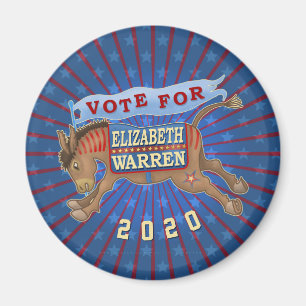 Íman Elizabeth Warren Presidente 2020 Democrata Donkey