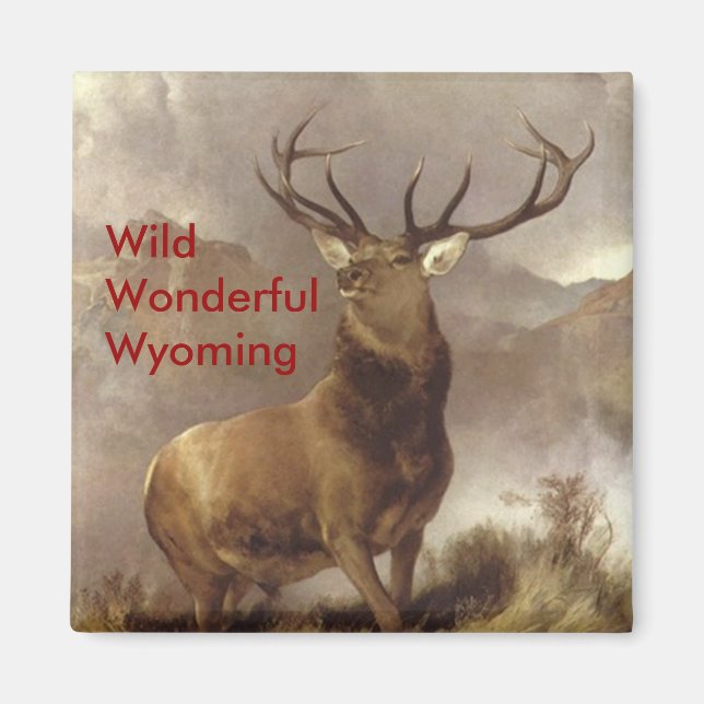 ÍMAN ELK MAGNETS MONTANHA "WILD WONDERFUL WYOMING" (Frente)