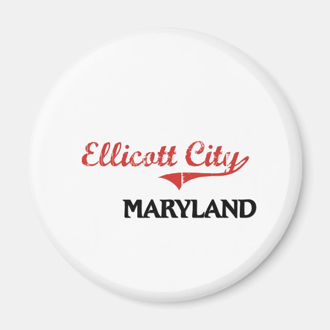 Íman Ellicott City Maryland Clássico (Frente)