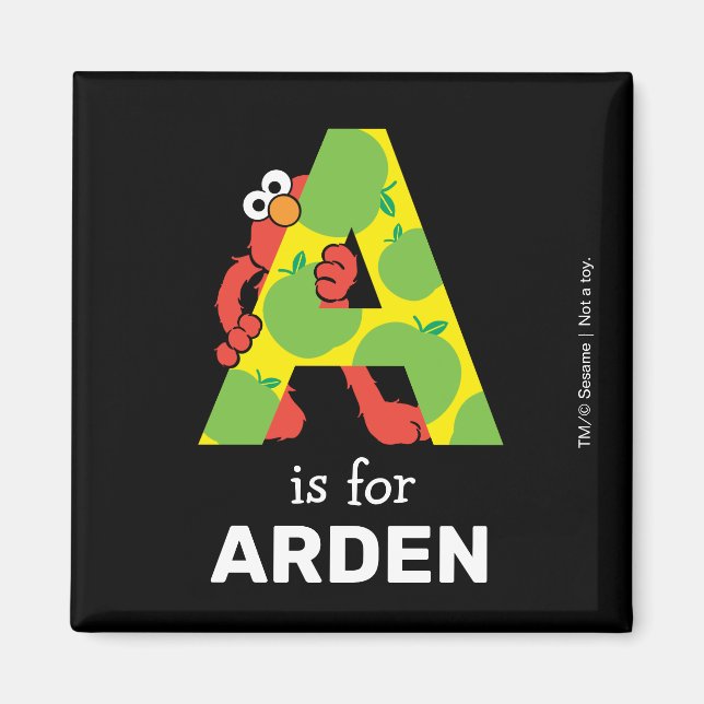 Íman Elmo Alfabeto | A Maçã (Frente)