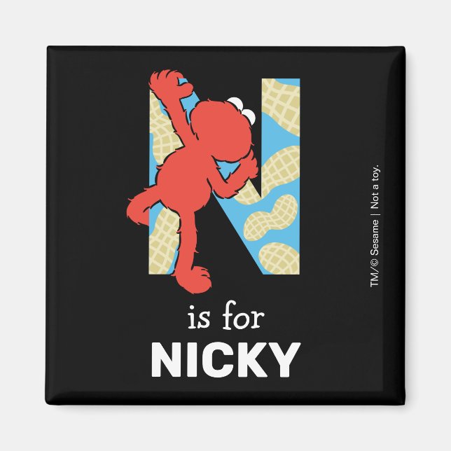 Íman Elmo Alfabeto | N Nozes (Frente)