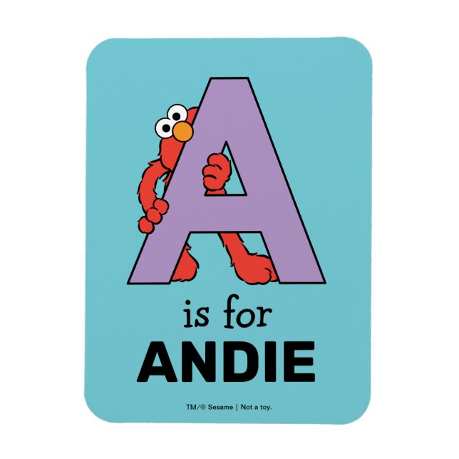 Íman Elmo Alphabet | A Roxo (Vertical)