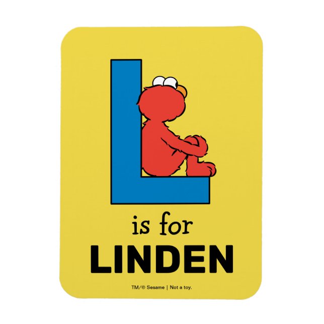 Íman Elmo Alphabet | Azul L (Vertical)