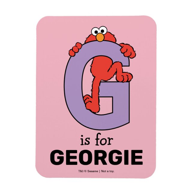 Íman Elmo Alphabet | G Roxo (Vertical)