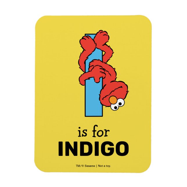 Íman Elmo Alphabet | I Azul (Vertical)