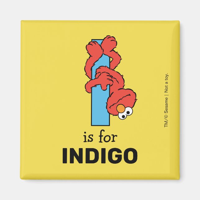 Íman Elmo Alphabet | I Azul (Frente)