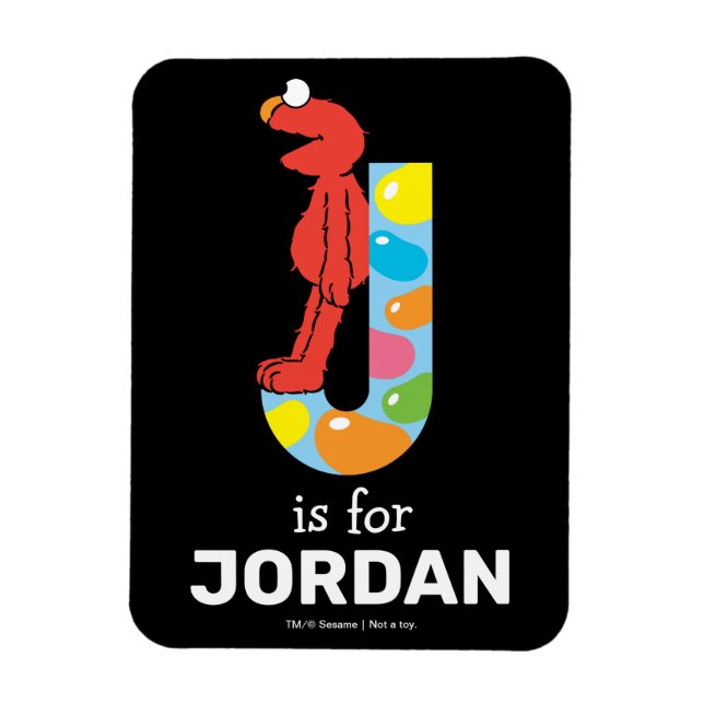 Íman Elmo Alphabet | J Jelly Bean (Vertical)