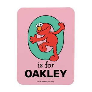 Íman Elmo Alphabet O Teal