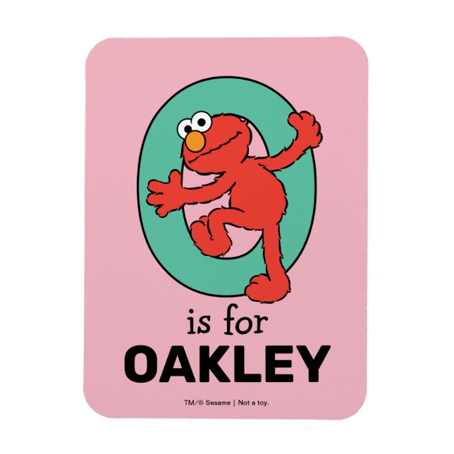 Íman Elmo Alphabet | O Teal (Vertical)