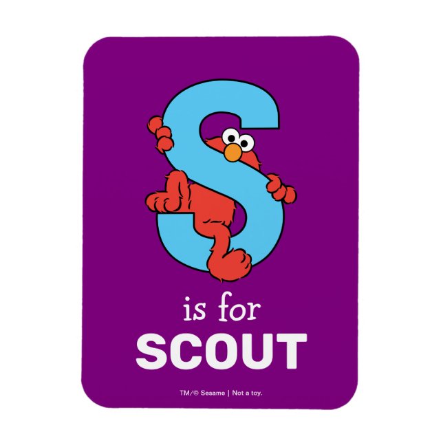 Íman Elmo Alphabet | S Azul (Vertical)