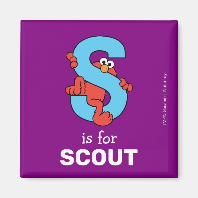 Íman Elmo Alphabet | S Azul (Frente)