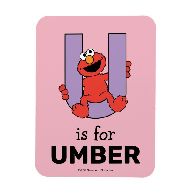 Íman Elmo Alphabet | U Roxo (Vertical)