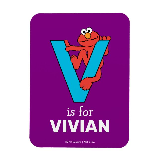 Íman Elmo Alphabet | V Azul (Vertical)