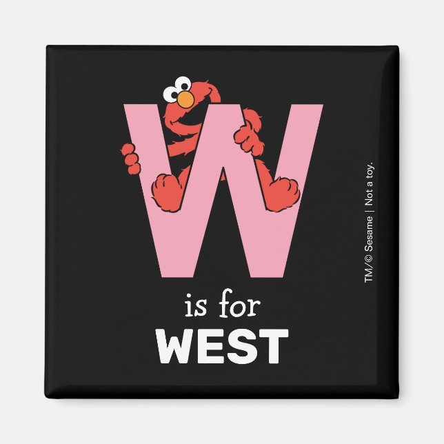 Íman Elmo Alphabet | W Rosa (Frente)