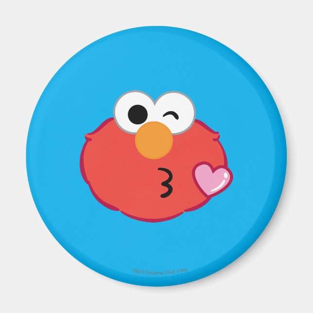 Íman Elmo Cara Jogando um Beijo (Frente)