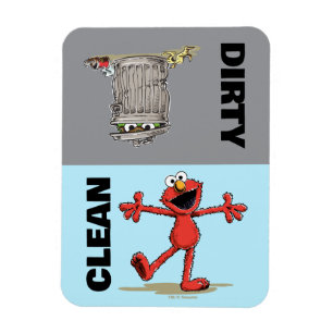 Íman Elmo e Oscar "Limpo ou Sujo" Máquina de Lavar Louç