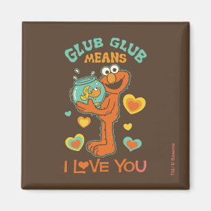 Íman Elmo Segurando seu Pet Goldfish