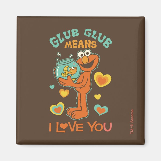 Íman Elmo Segurando seu Pet Goldfish (Frente)