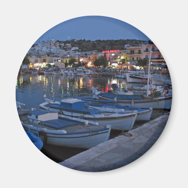 Íman Elounda Por Noite - Imã de geladeira (Frente)
