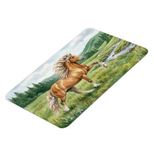Íman Elska Cavalo Islandês Aquarela